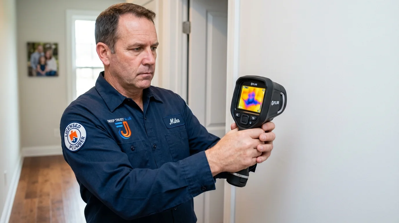 Thermal imaging leak detection by Johns Plumbing LLC in Cannelton
